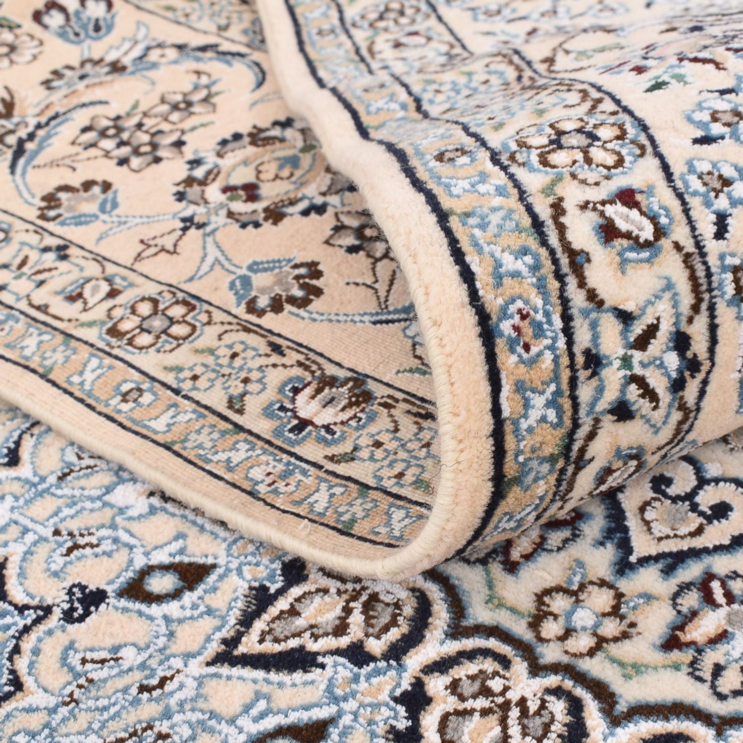 Tapis persan - Nain - Royal - 312 x 209 cm - blanc