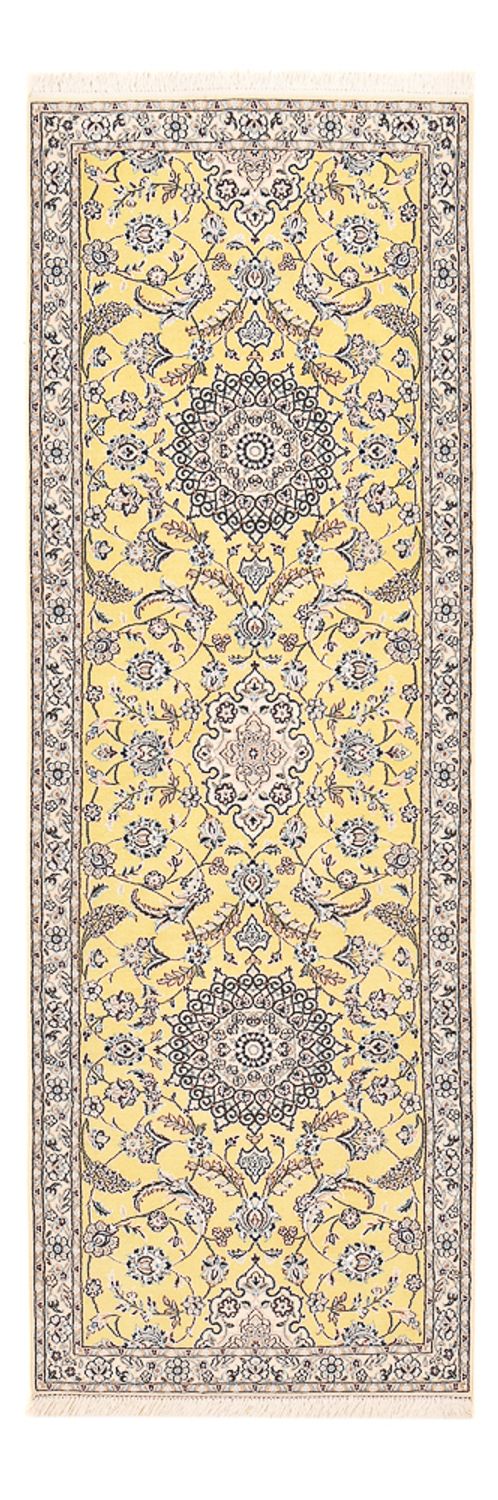 Tapis de couloir Tapis persan - Nain - Royal - 273 x 88 cm - jaune