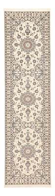 Tapis de couloir Tapis persan - Nain - Royal - 348 x 89 cm - blanc