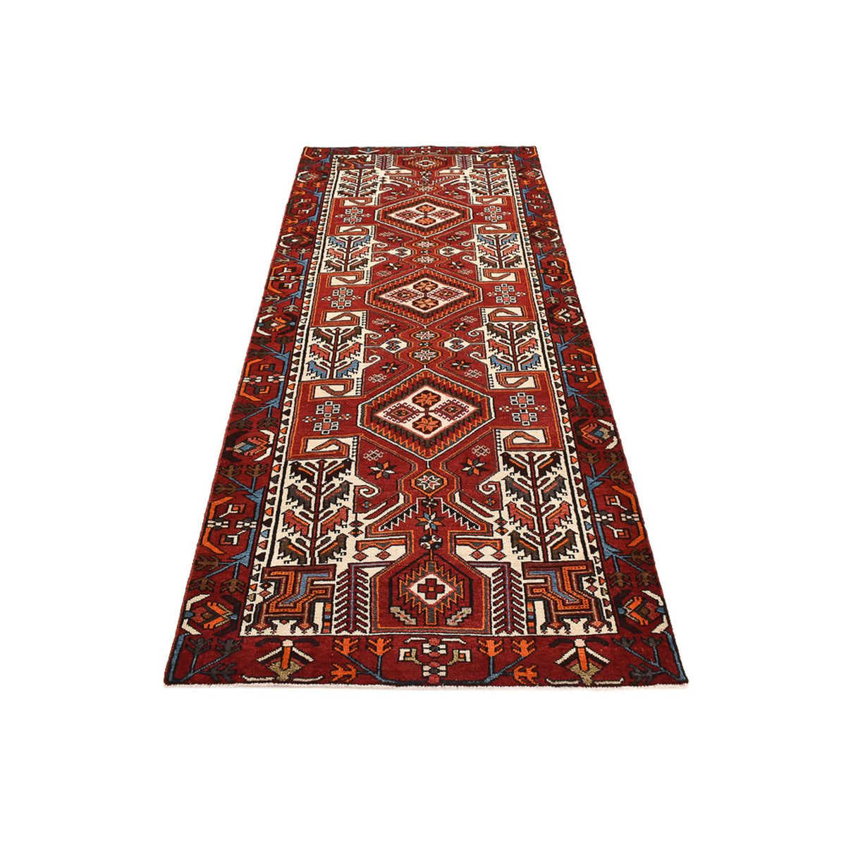 Tapis de couloir Tapis persan - Nomadic - 300 x 112 cm - rouge clair