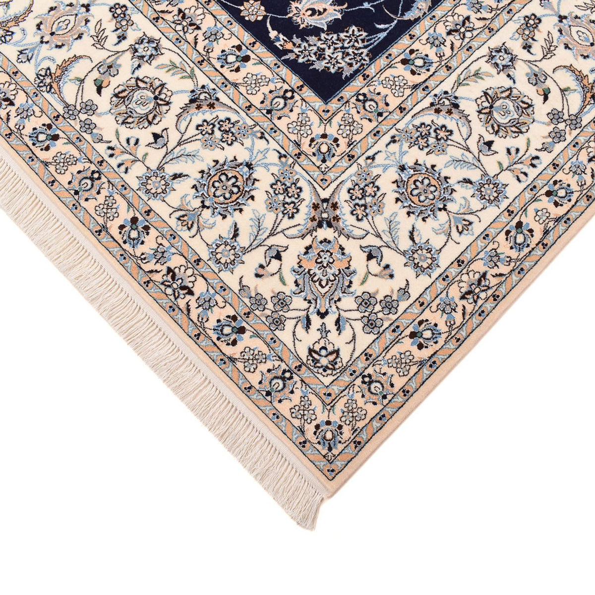 Tapis persan - Nain - Premium - 304 x 258 cm - bleu foncé