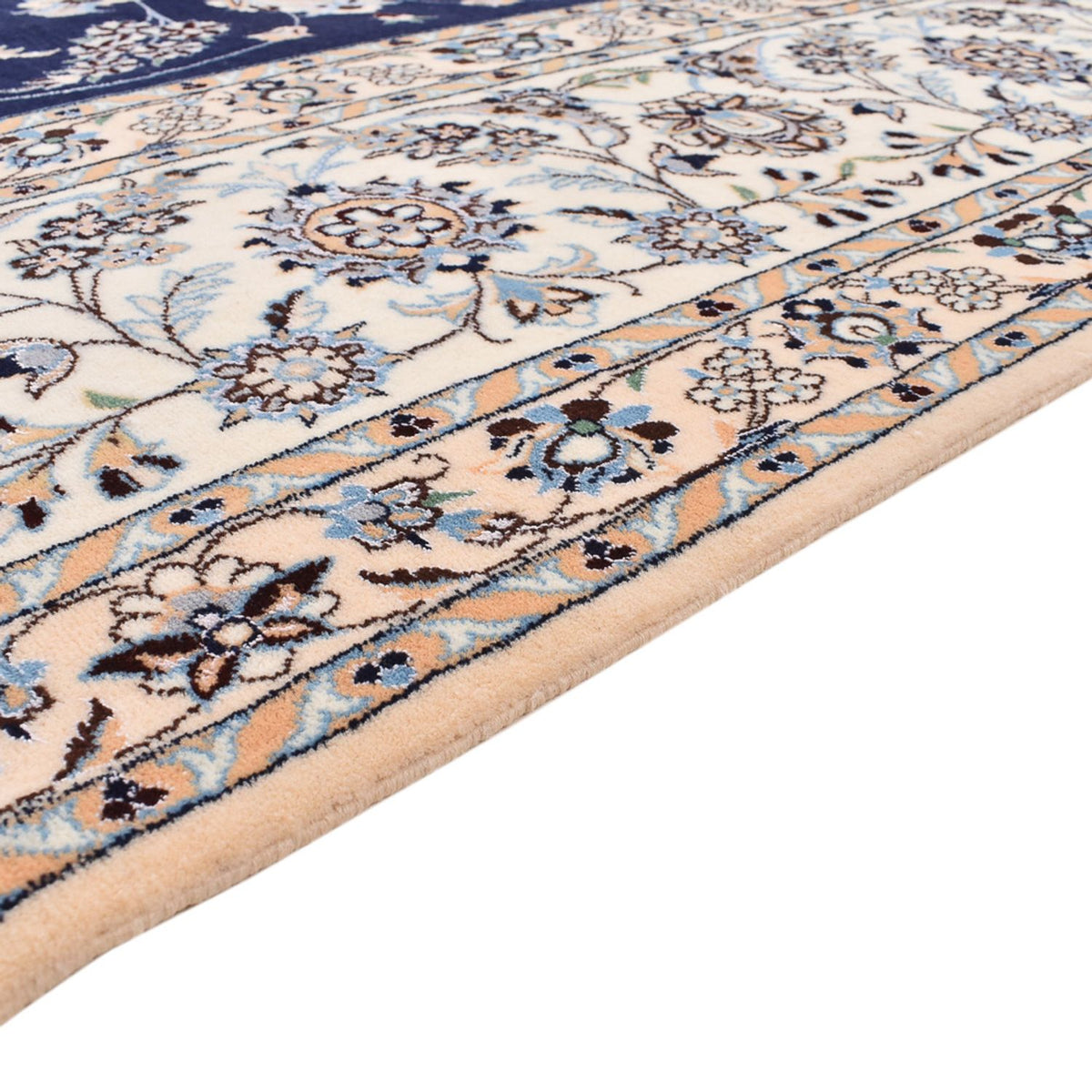 Tapis persan - Nain - Premium - 304 x 258 cm - bleu foncé