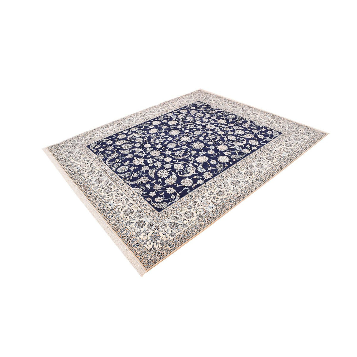 Tapis persan - Nain - Premium - 304 x 258 cm - bleu foncé