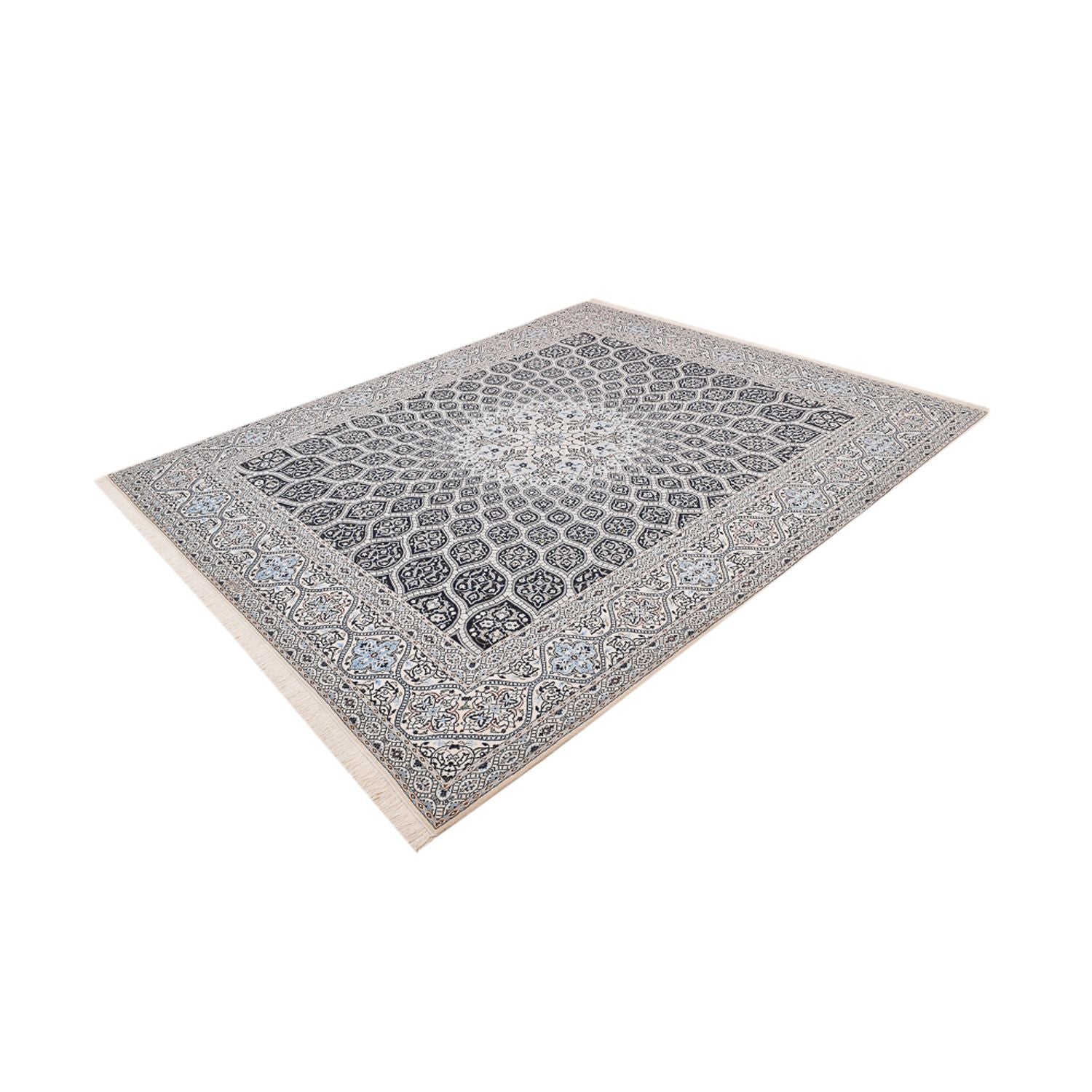 Tapis persan - Nain - Premium - 307 x 262 cm - gris foncé