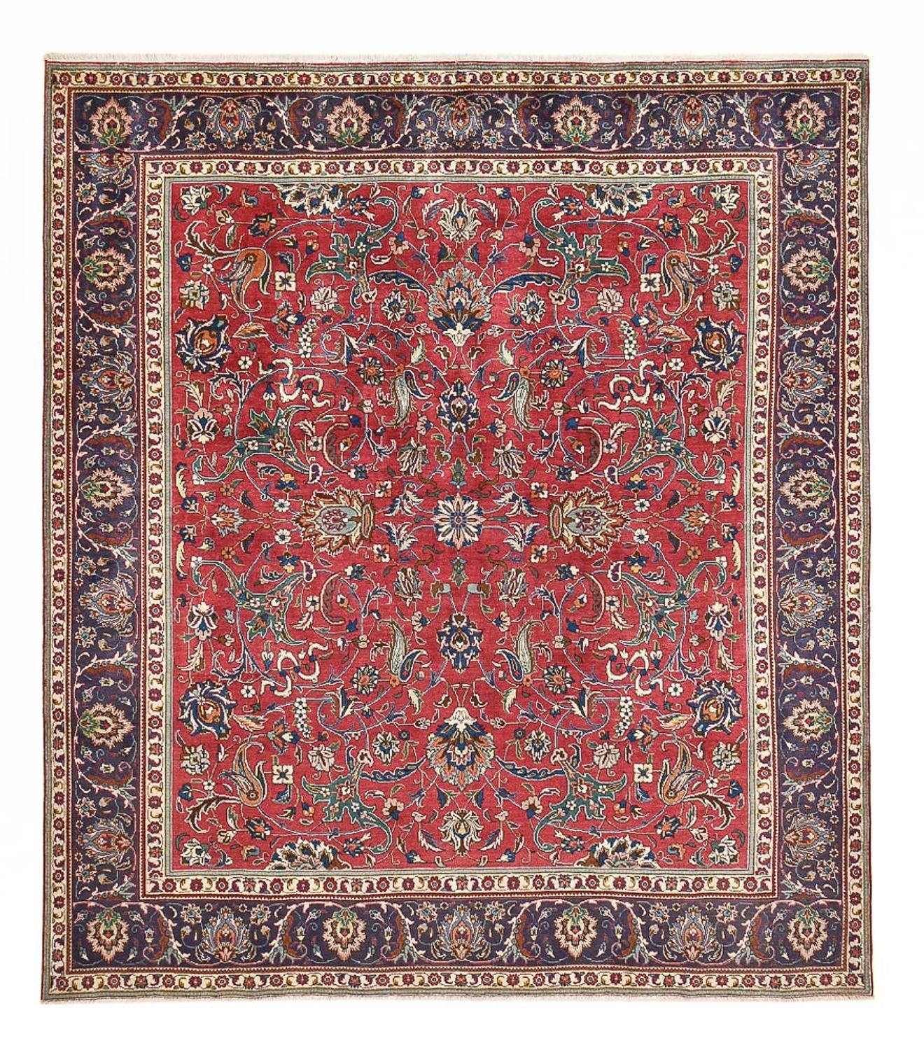 Tapis persan - Tabriz originale  - 348 x 307 cm - rouge