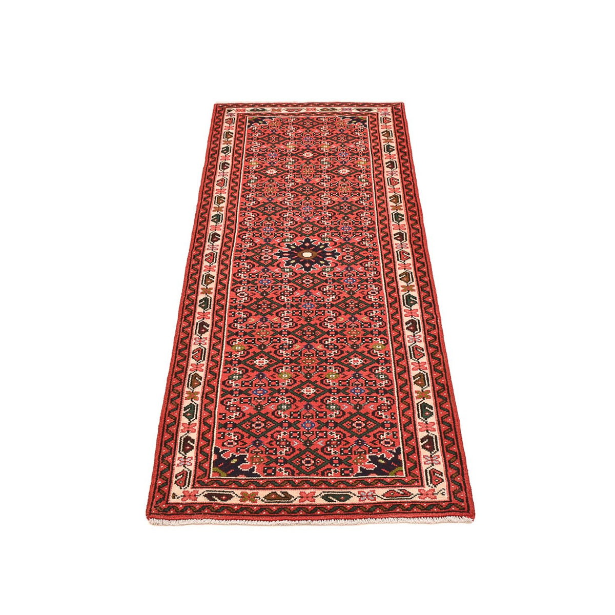 Tapis de couloir Tapis persan - Nomadic - 196 x 68 cm - rouge clair