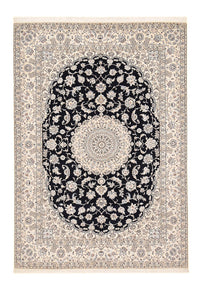 Tapis persan - Nain - Royal - 356 x 251 cm - bleu foncé