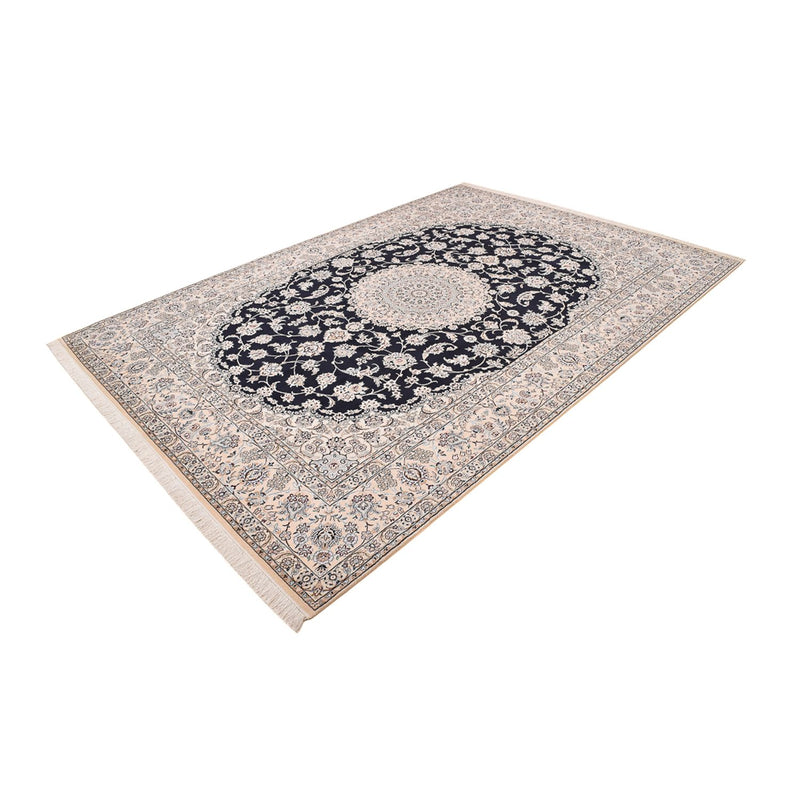 Tapis persan - Nain - Royal - 356 x 251 cm - bleu foncé