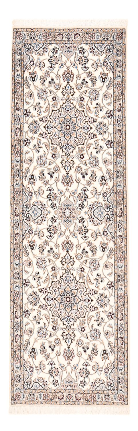 Tapis de couloir Tapis persan - Nain - Royal - 219 x 70 cm - blanc