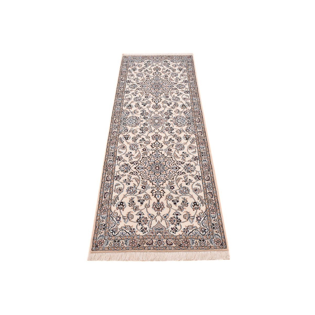 Tapis de couloir Tapis persan - Nain - Royal - 219 x 70 cm - blanc