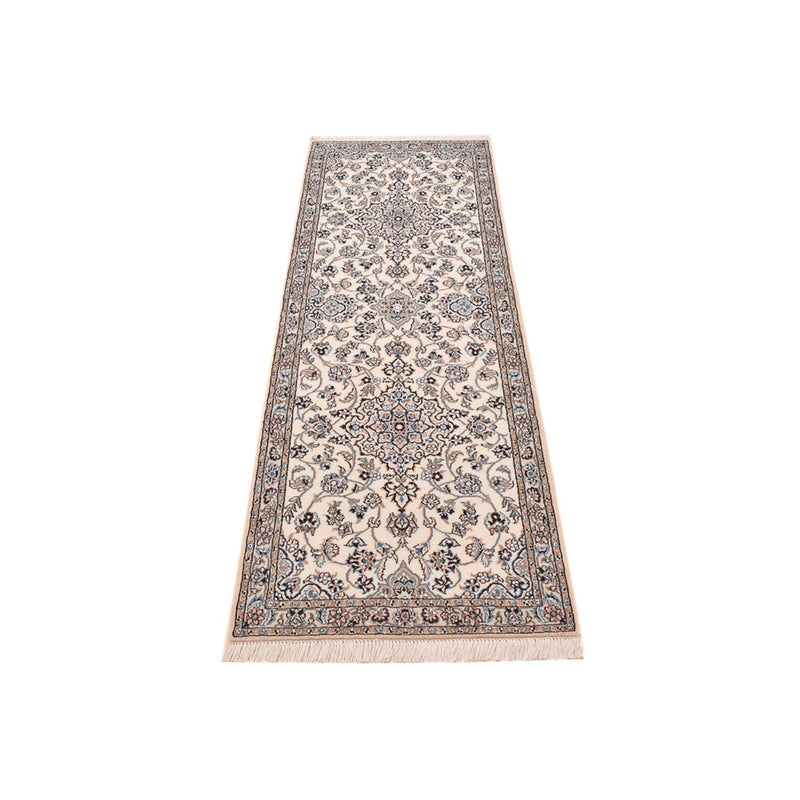 Tapis de couloir Tapis persan - Nain - Royal - 219 x 70 cm - blanc
