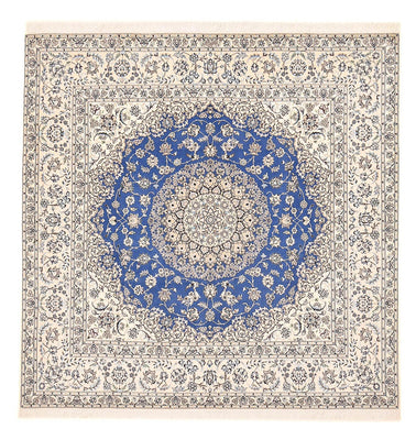 Tapis persan - Nain - Premium carré  - 246 x 253 cm - bleu