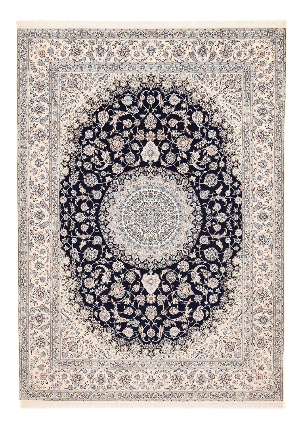 Tapis persan - Nain - Premium - 358 x 259 cm - bleu foncé