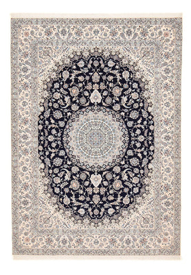 Tapis persan - Nain - Premium - 358 x 259 cm - bleu foncé