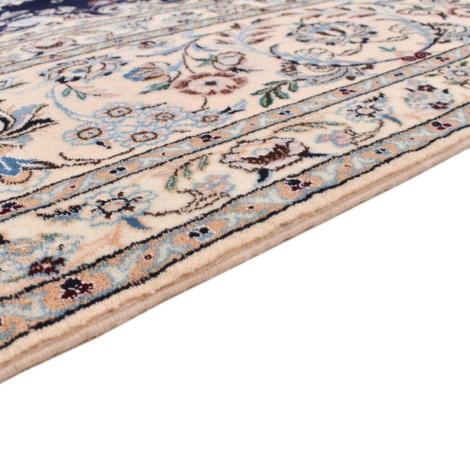 Tapis persan - Nain - Premium - 317 x 212 cm - bleu foncé