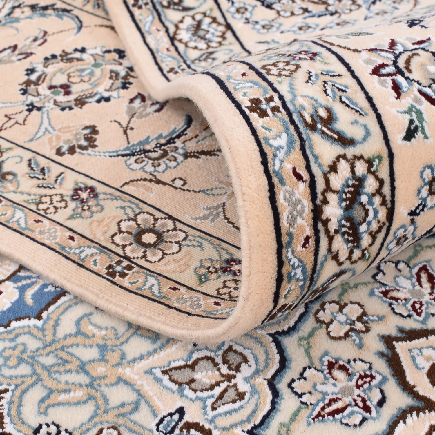 Tapis persan - Nain - Premium - 309 x 206 cm - bleu