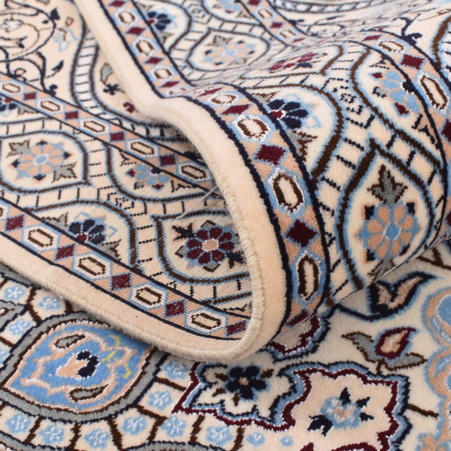 Tapis persan - Nain - Premium - 314 x 253 cm - bleu clair
