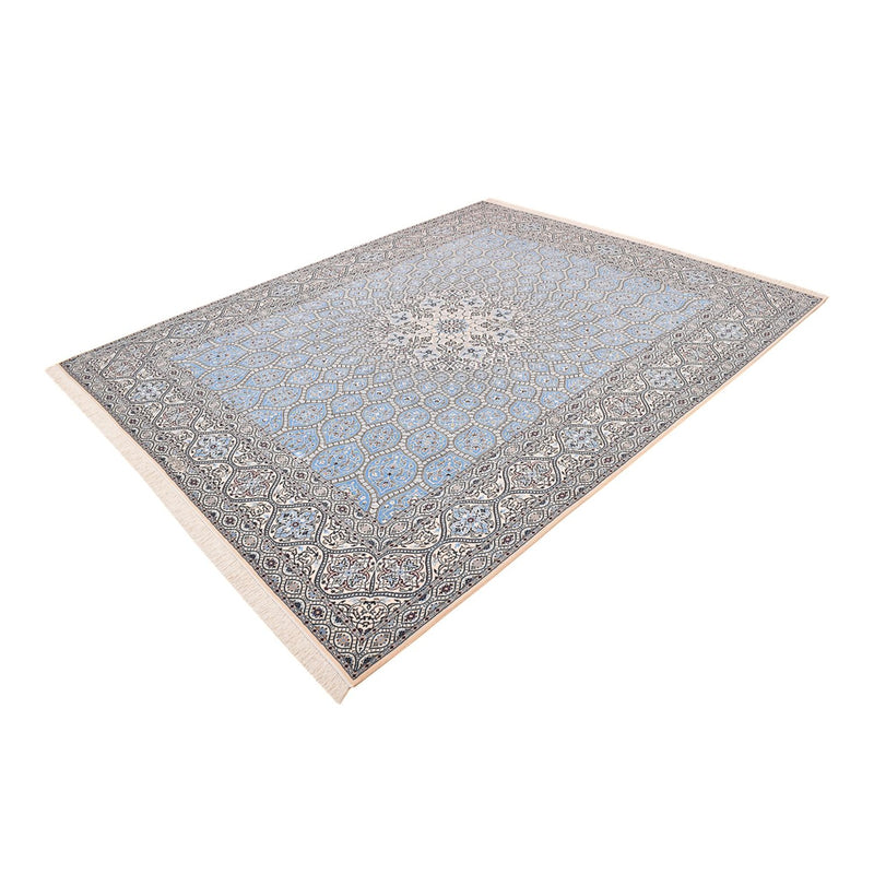 Tapis persan - Nain - Premium - 314 x 253 cm - bleu clair