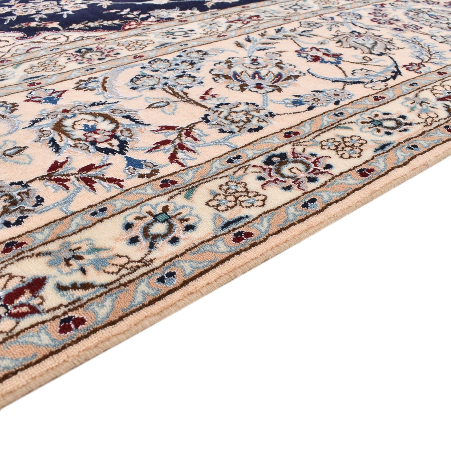 Tapis persan - Nain - Premium - 362 x 255 cm - bleu foncé