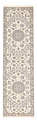 Tapis de couloir Tapis persan - Nain - Royal - 330 x 90 cm - blanc