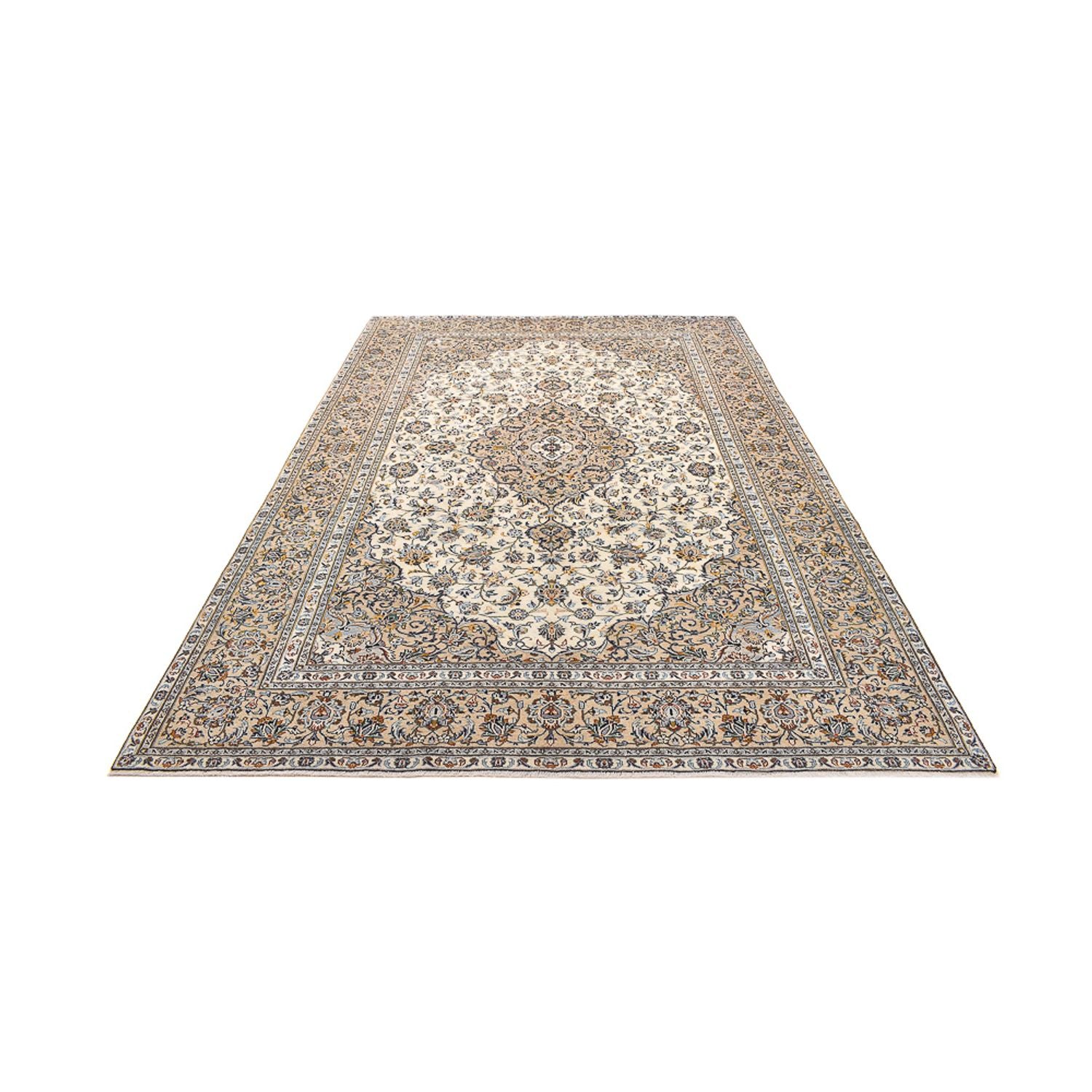 Tapis persan - Keshan - 343 x 238 cm - beige clair
