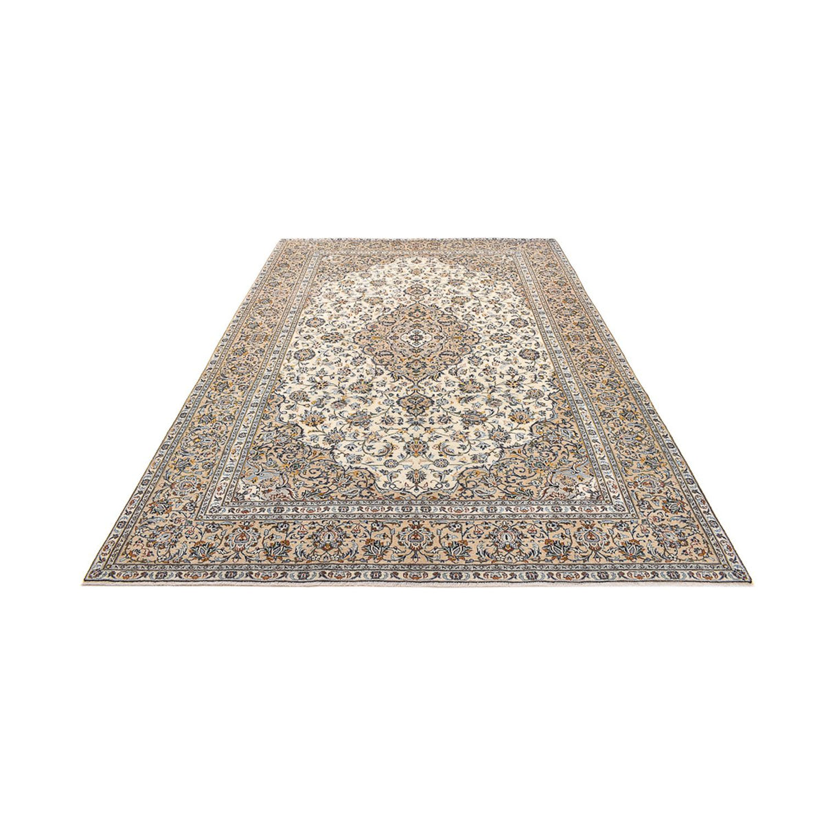 Tapis persan - Keshan - 343 x 238 cm - beige clair