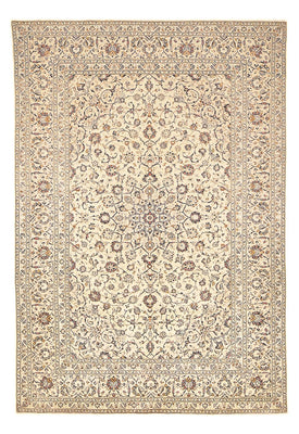 Tapis persan - Keshan - 359 x 243 cm - beige clair