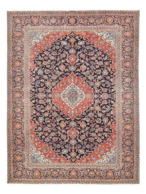 Tapis persan - Keshan - 405 x 300 cm - bleu foncé