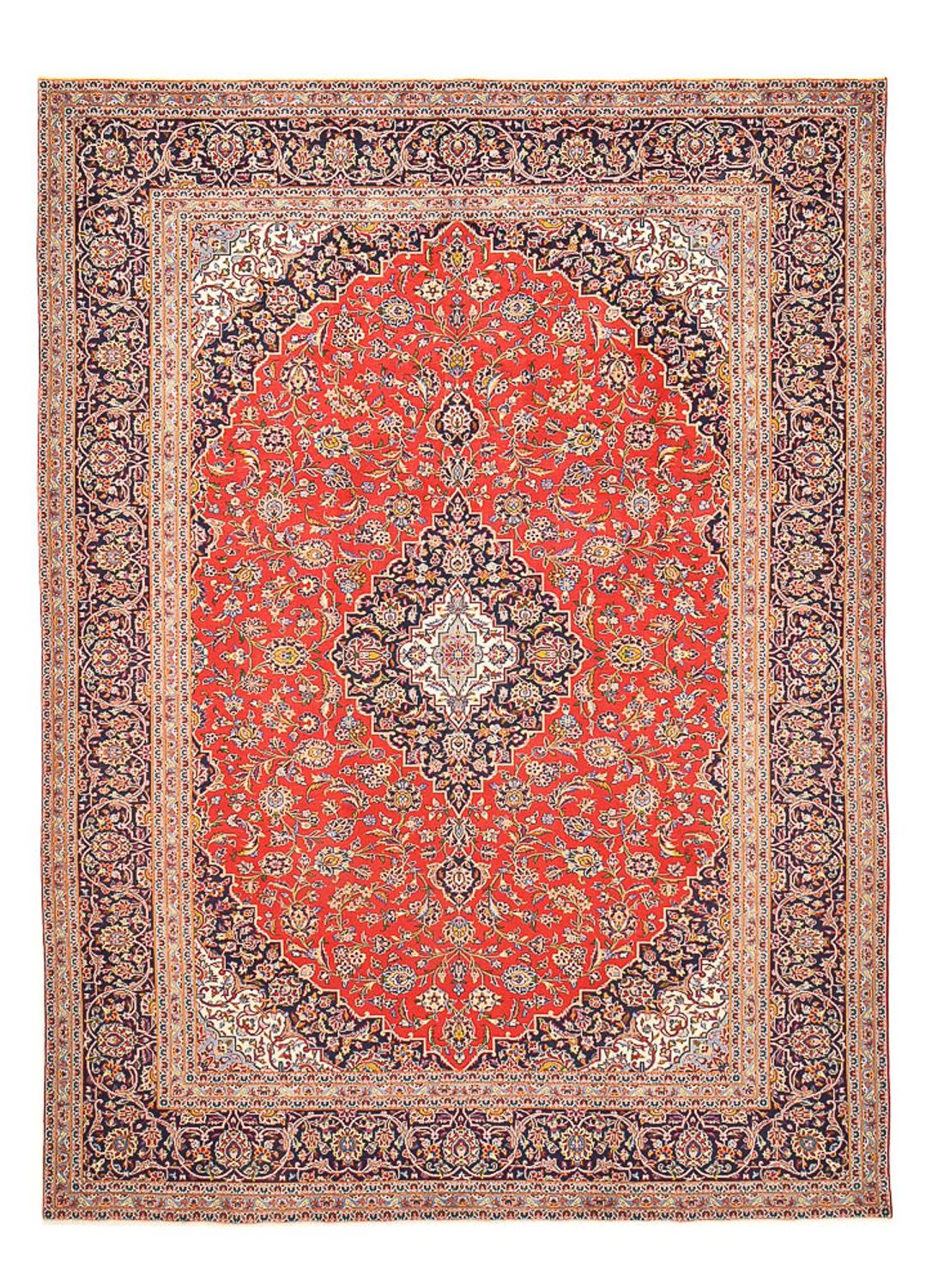 Tapis persan - Keshan - 394 x 287 cm - rouge