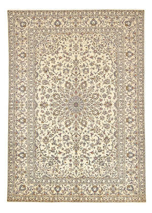 Tapis persan - Keshan - 345 x 239 cm - beige clair