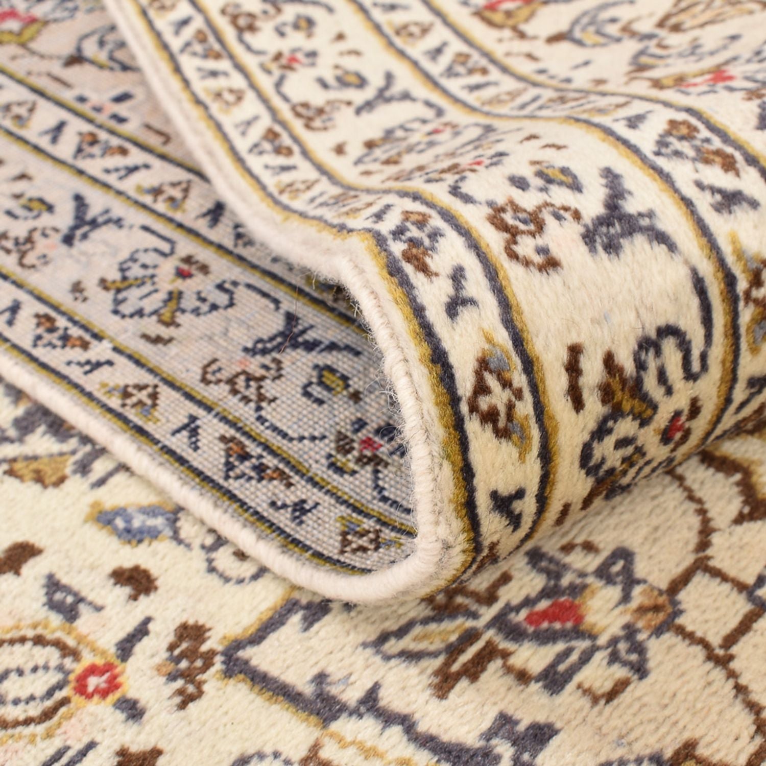 Tapis persan - Keshan - 345 x 239 cm - beige clair