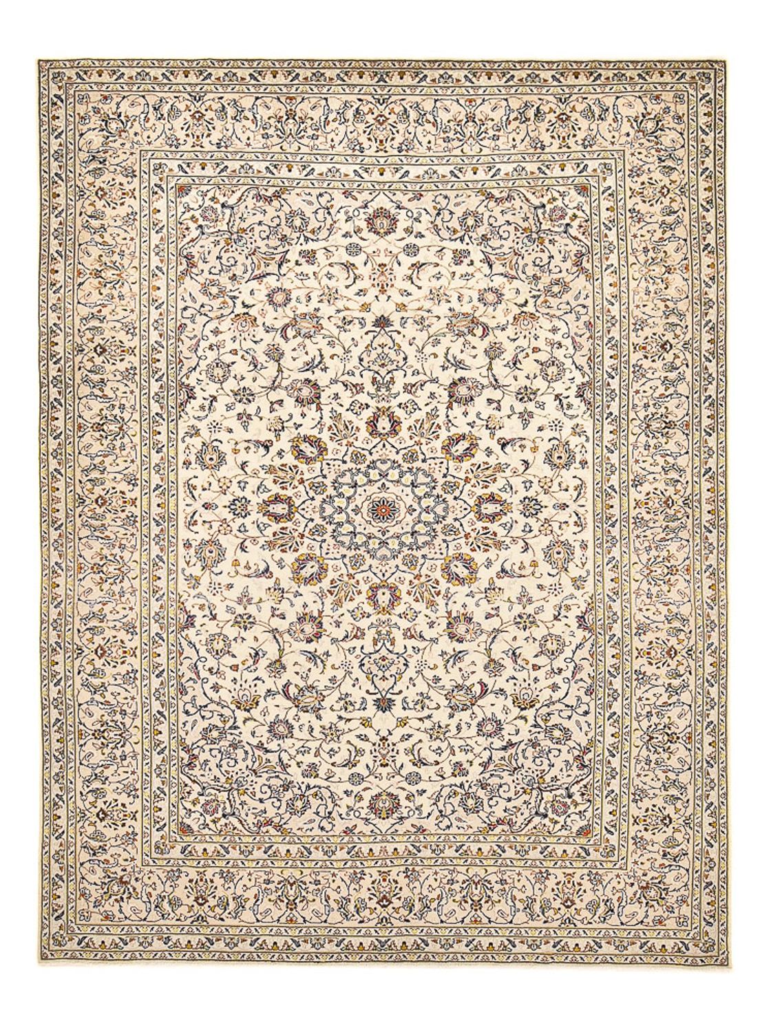 Tapis persan - Keshan - 342 x 245 cm - beige clair