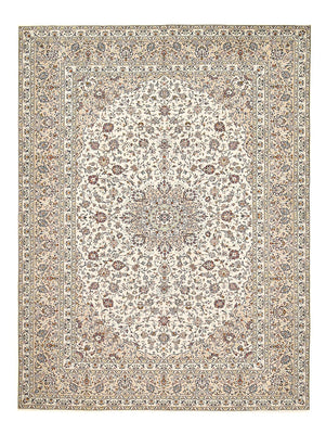 Tapis persan - Keshan - 397 x 293 cm - beige clair