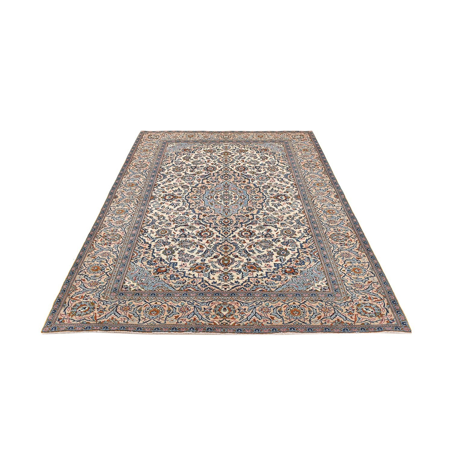 Tapis persan - Keshan - 288 x 198 cm - beige clair