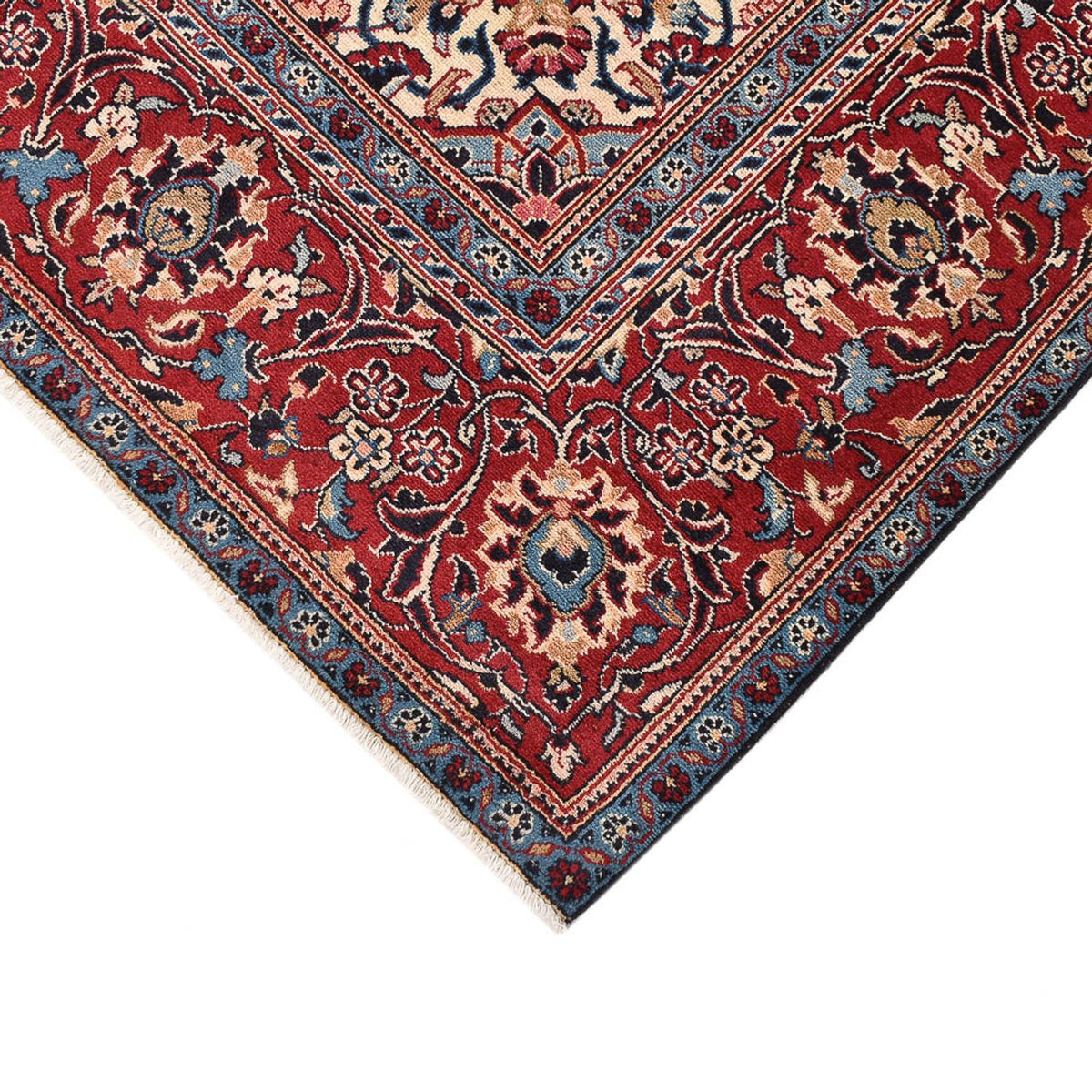 Tapis persan - Keshan - 305 x 195 cm - rouge clair