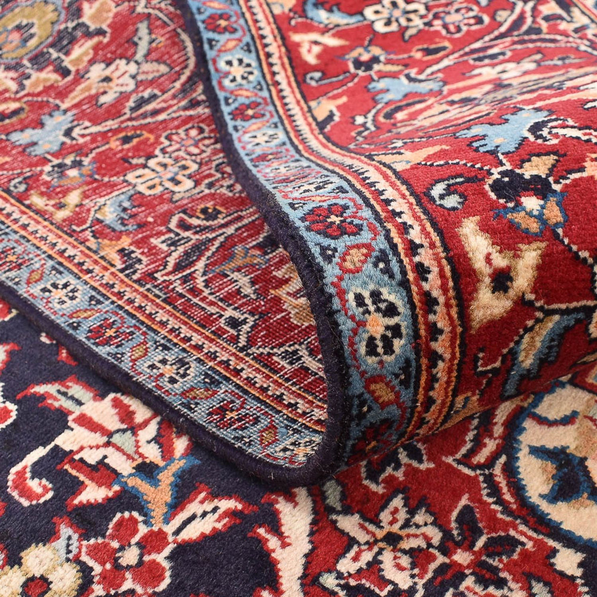 Tapis persan - Keshan - 305 x 195 cm - rouge clair