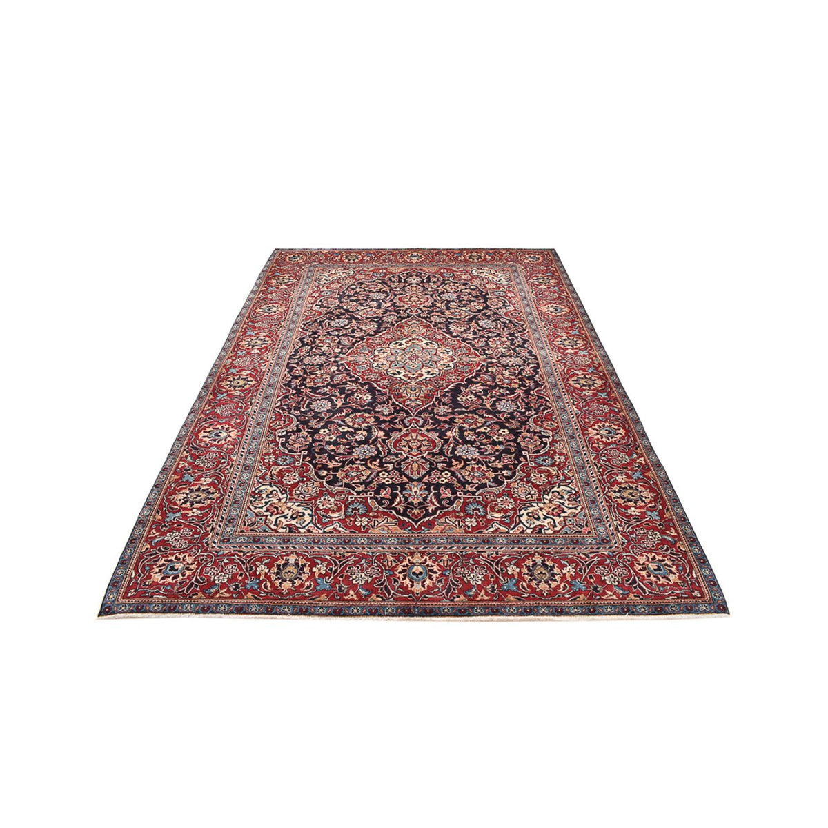 Tapis persan - Keshan - 305 x 195 cm - rouge clair