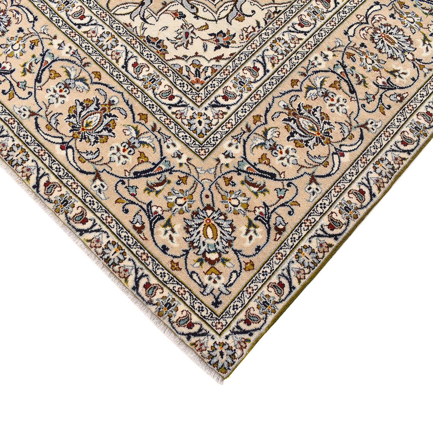 Tapis persan - Keshan - 400 x 288 cm - beige clair