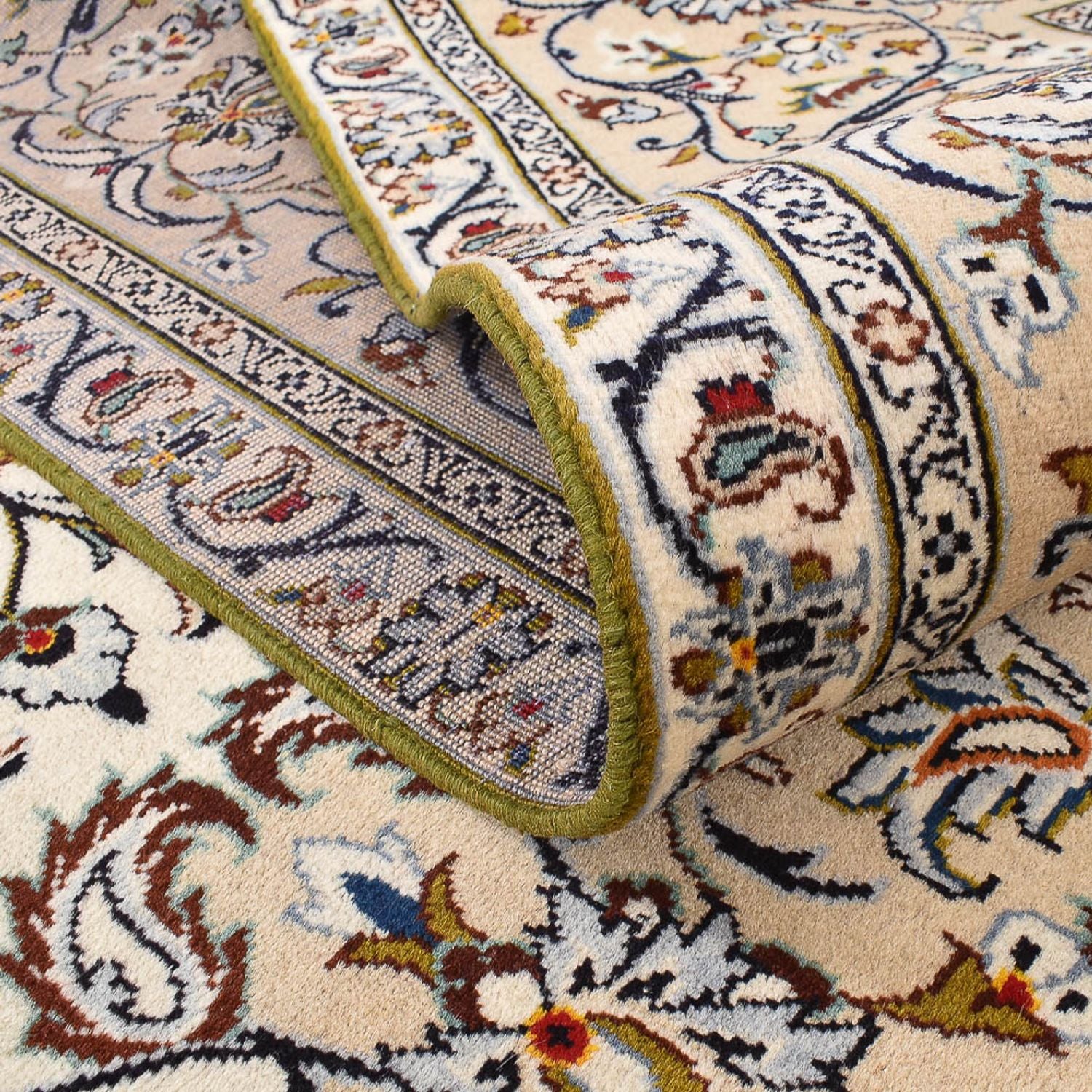Tapis persan - Keshan - 400 x 288 cm - beige clair