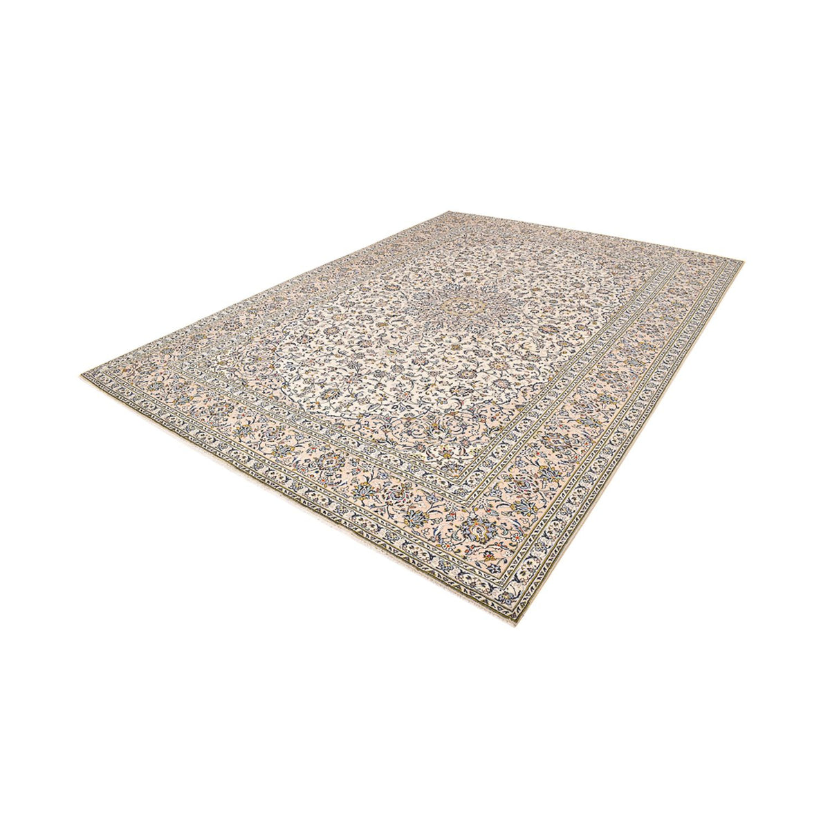 Tapis persan - Keshan - 405 x 292 cm - beige clair