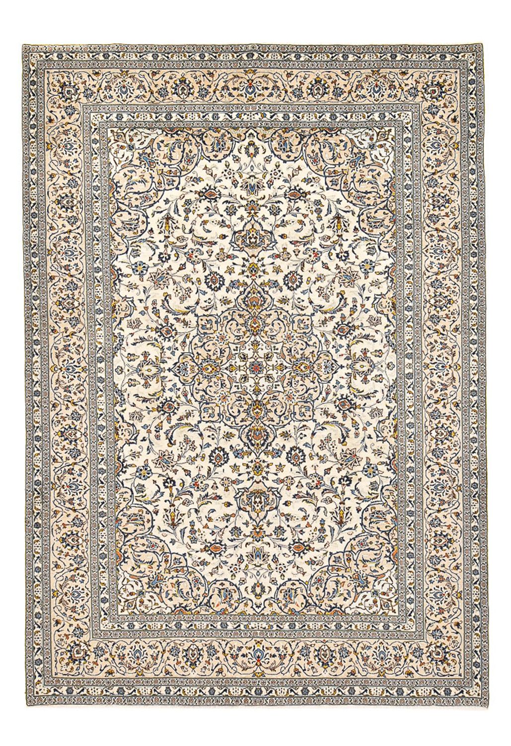 Tapis persan - Keshan - 360 x 246 cm - beige clair