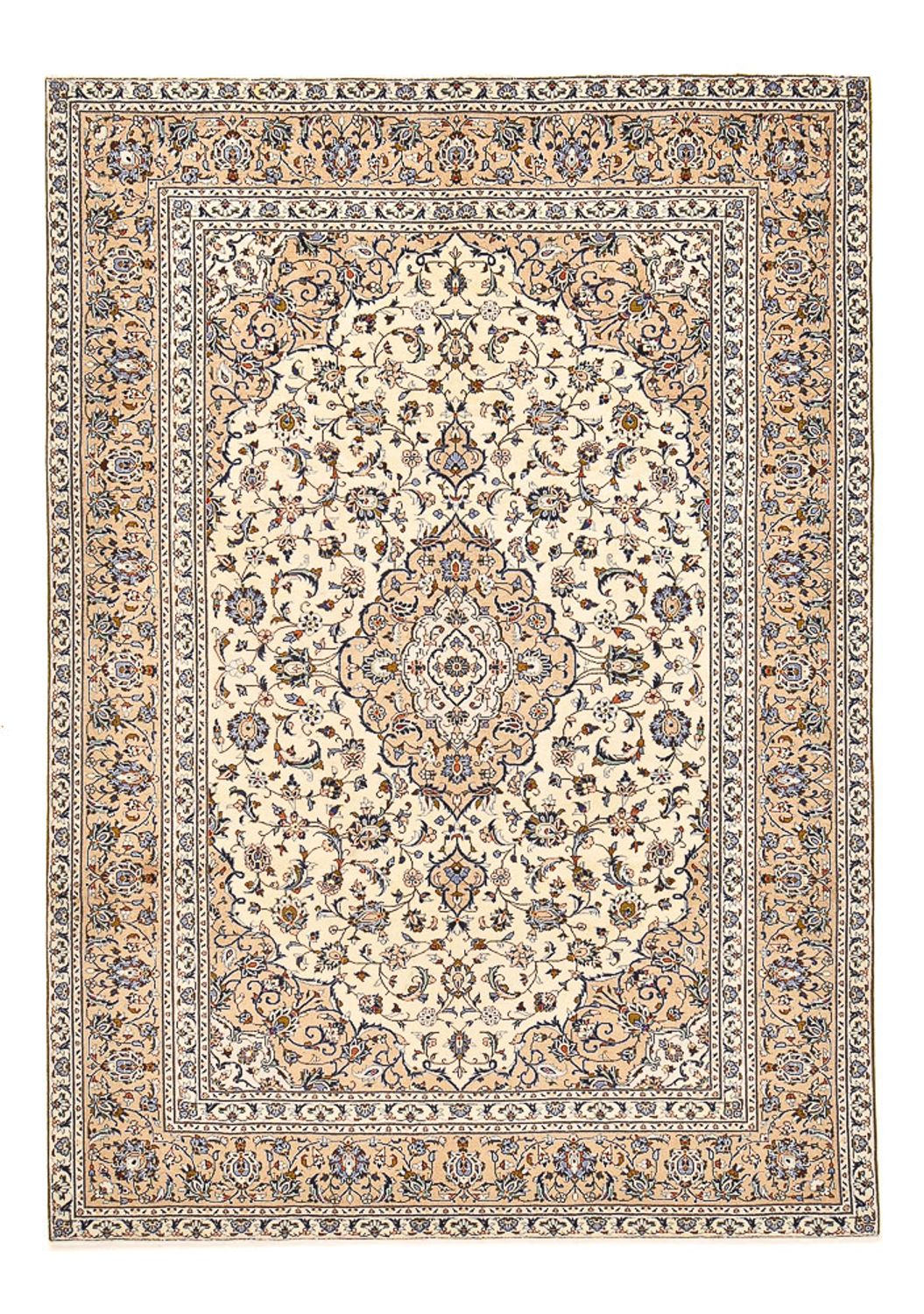 Tapis persan - Keshan - 349 x 241 cm - beige clair
