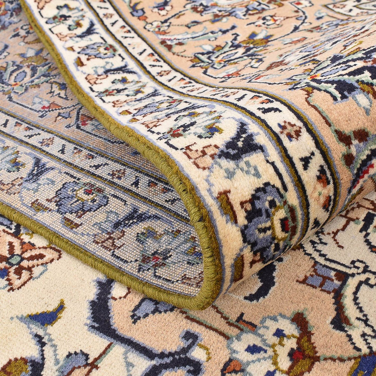 Tapis persan - Keshan - 349 x 241 cm - beige clair