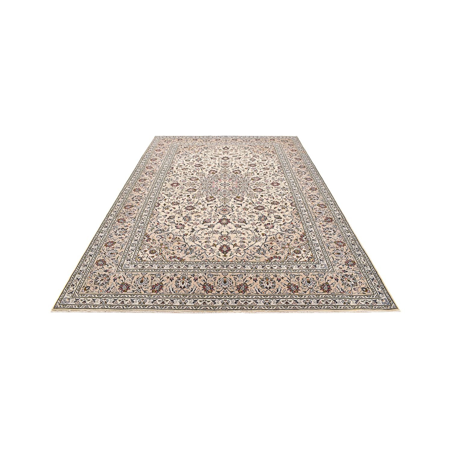 Tapis persan - Keshan - 356 x 242 cm - beige clair
