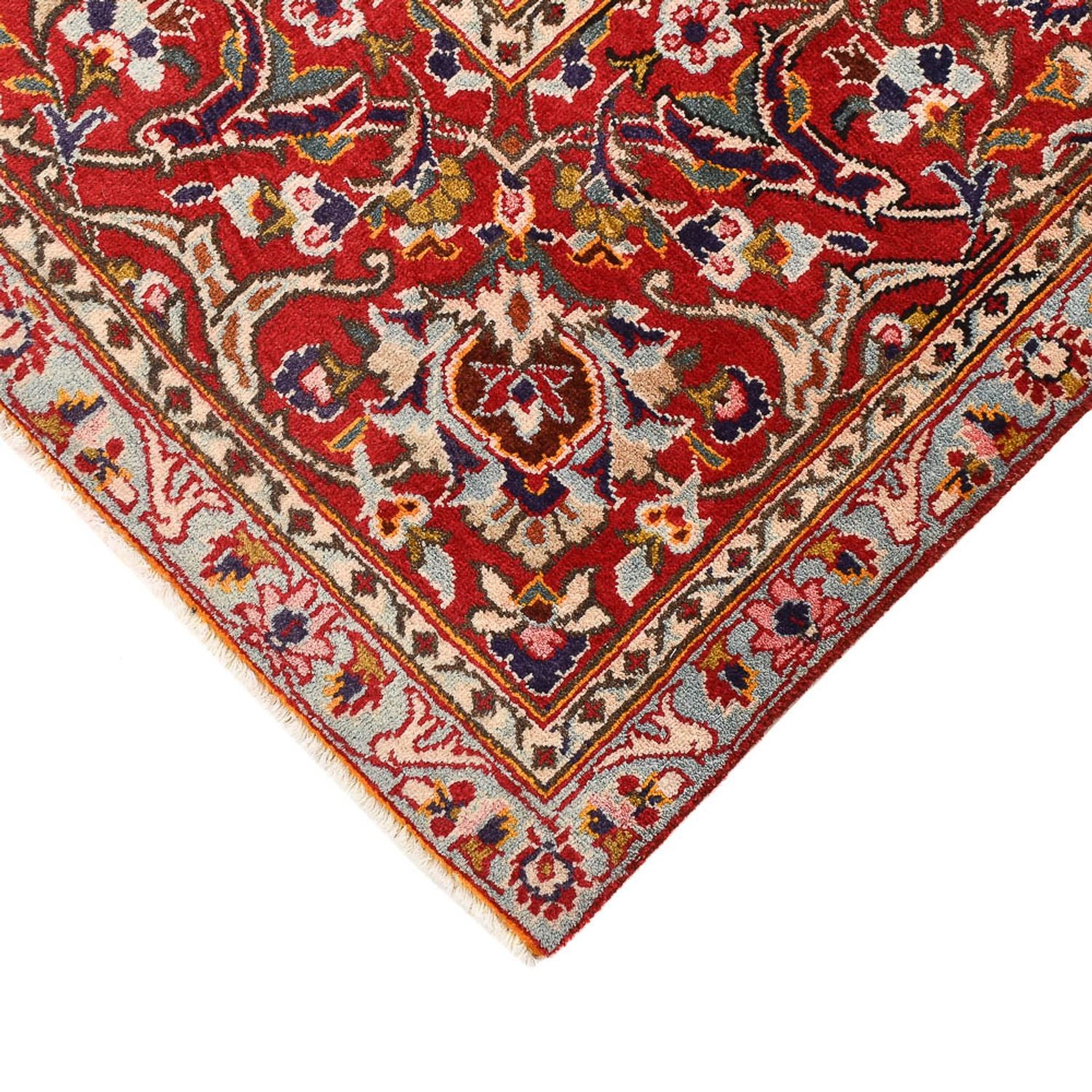 Tapis persan - Keshan - 374 x 265 cm - bleu foncé