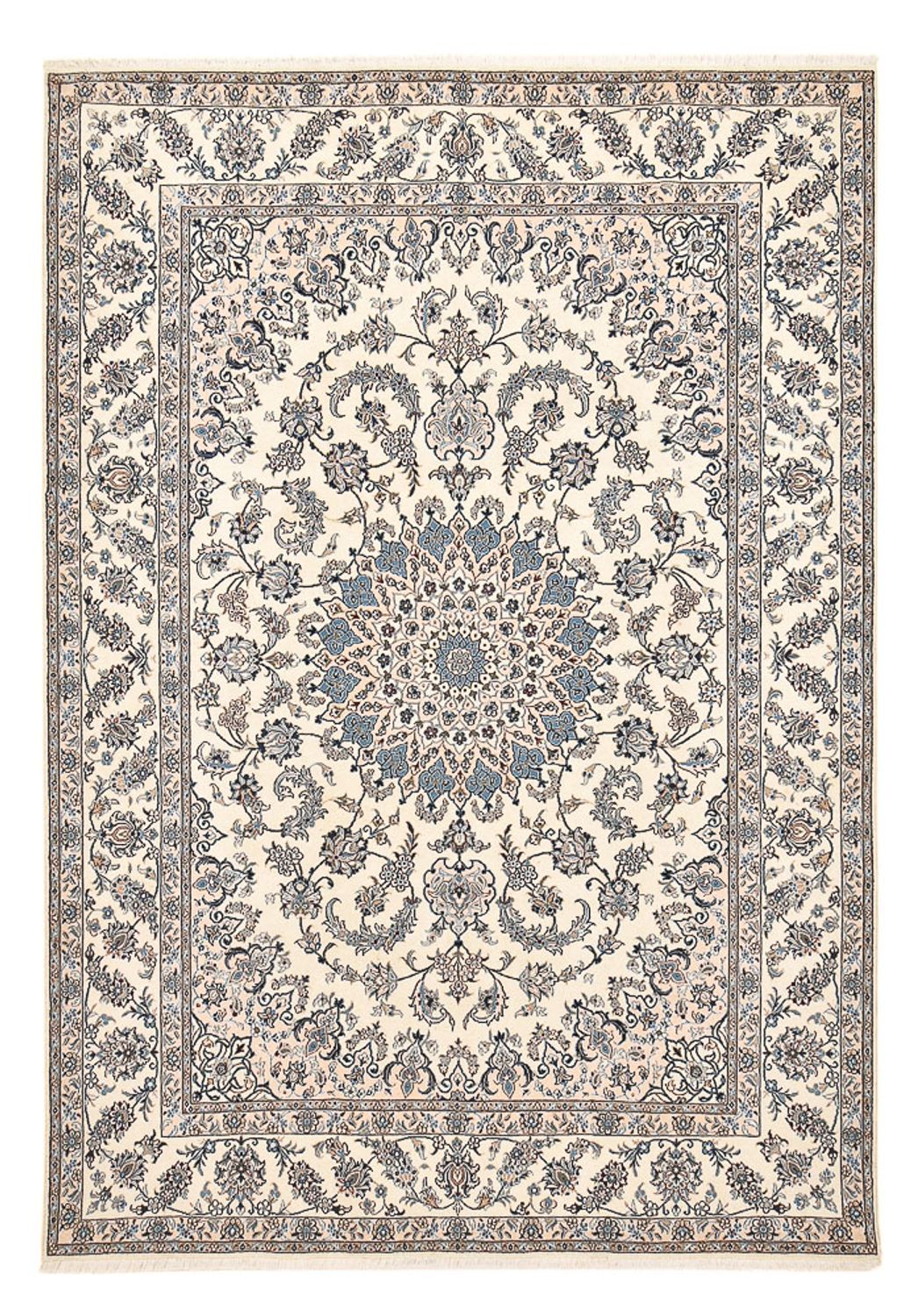 Tapis persan - Nain - 347 x 243 cm - beige clair