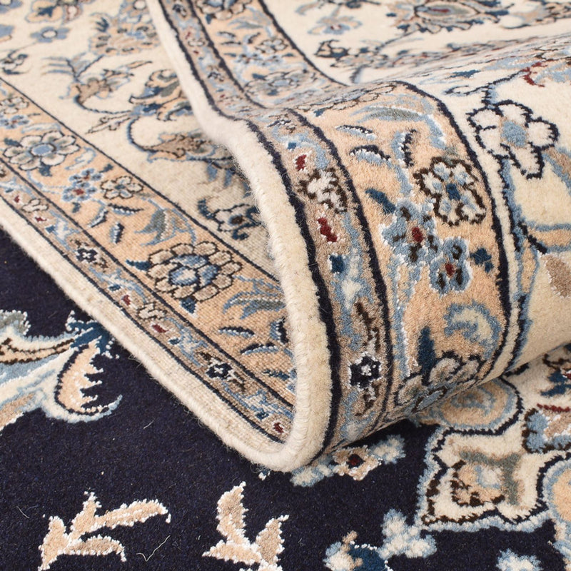 Tapis persan - Nain - 290 x 243 cm - bleu foncé