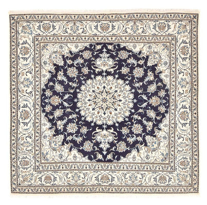 Tapis persan - Nain carré  - 208 x 200 cm - bleu foncé