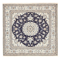 Tapis persan - Nain carré  - 208 x 200 cm - bleu foncé