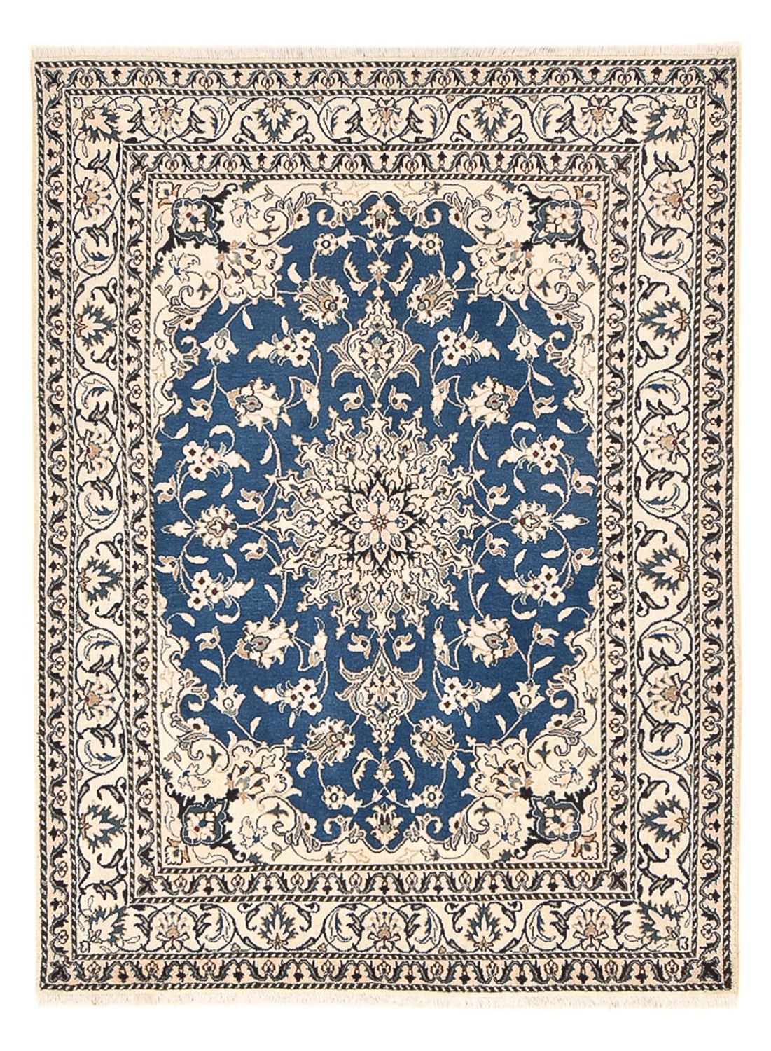 Tapis persan - Nain - 205 x 150 cm - bleu